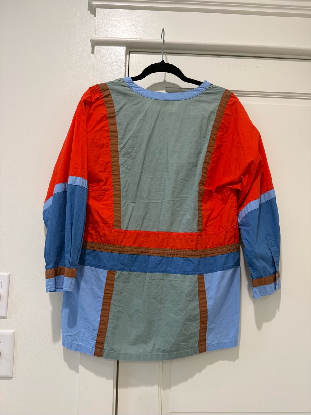 Tory Burch Light Blue & Sage Green Colorblock Tunic - Picture 2 of 3